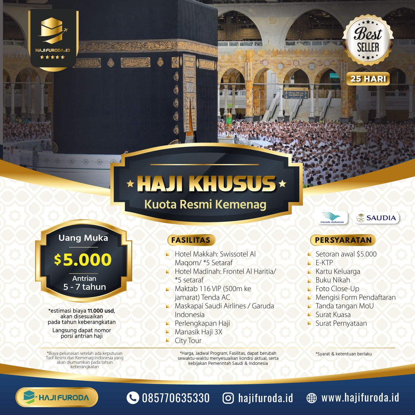 Haji Khusus ONH Plus Kuota Resmi Kemenag